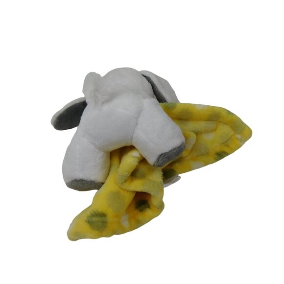 Little Beginnings Plush Dog Lovey Security Blanket White/Gray/Yellow 12" - Picture 5 of 6